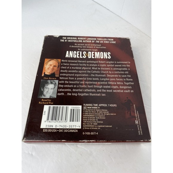 Angels and Demons by Dan Brown (DaVinci Code author) CD audiobook - Picture 6 of 14